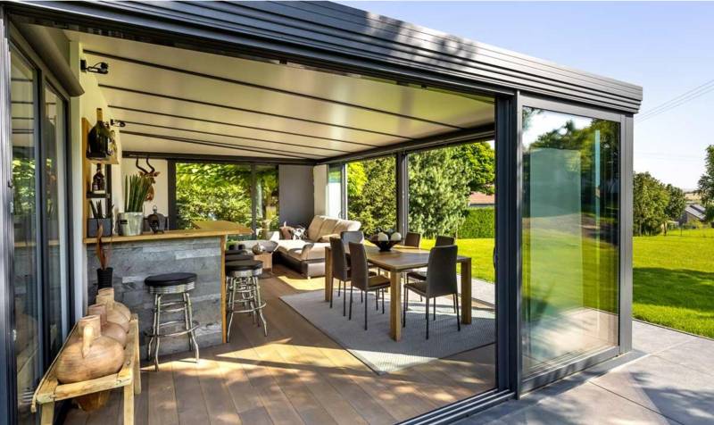 Vérandas aluminium salon