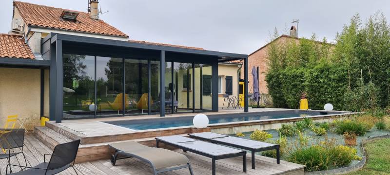 vérande toiture plate tournefeuille