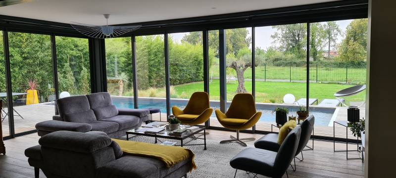 vérande toiture plate plaisance du touch